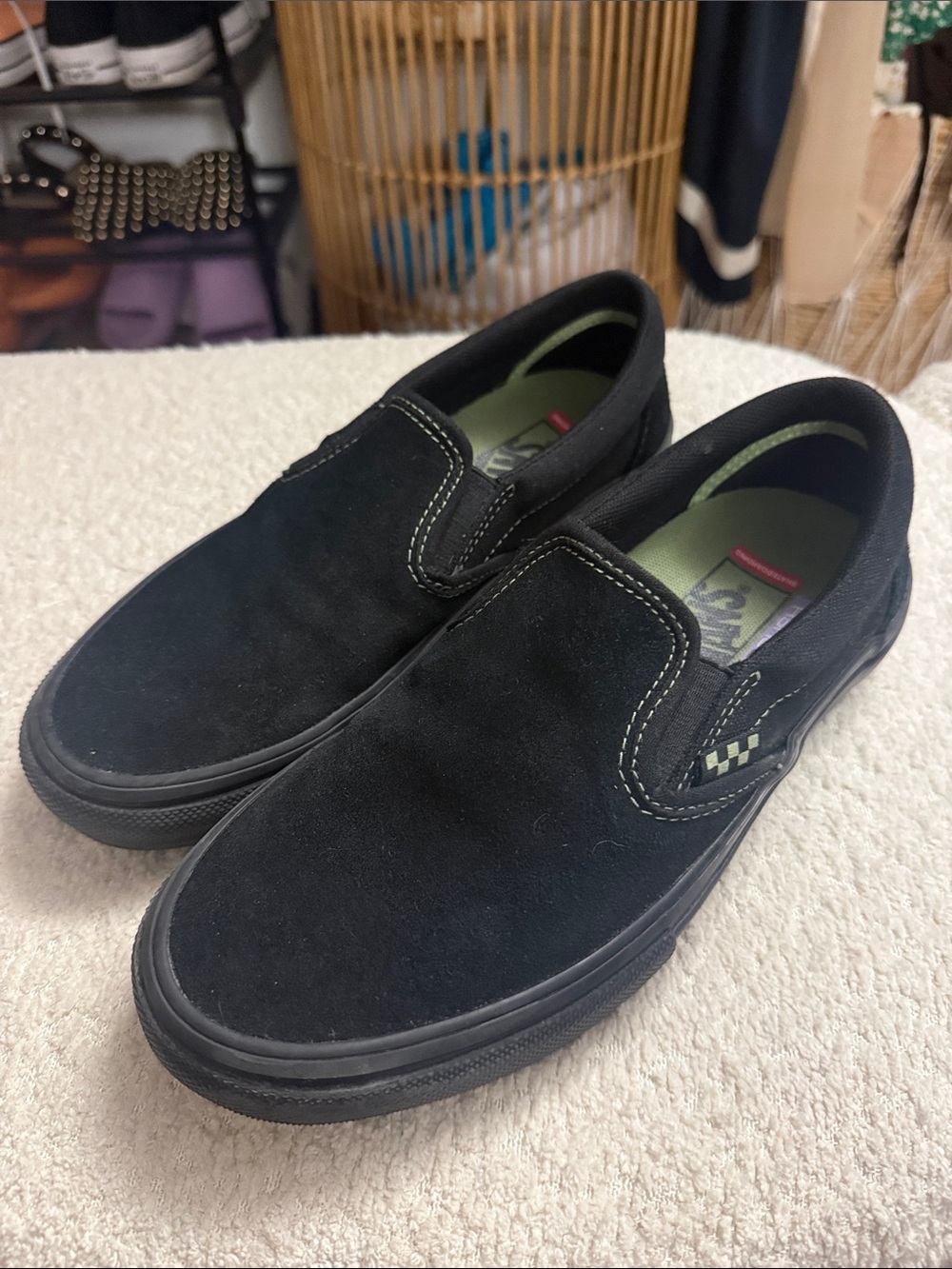 Men's Vans Black Slip-On Casual Shoes